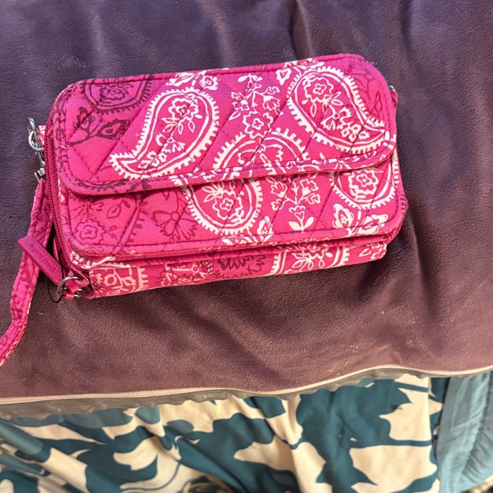 Vera Bradley Pink Paisley Wristlet